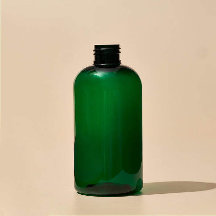 8 oz Green PET Boston Round - 24/410