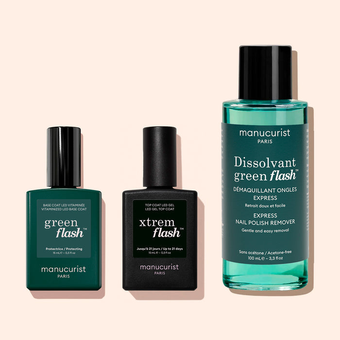 Base Coat Vitaminée+ Top Coat Xtrem Flash™ + Dissolvant