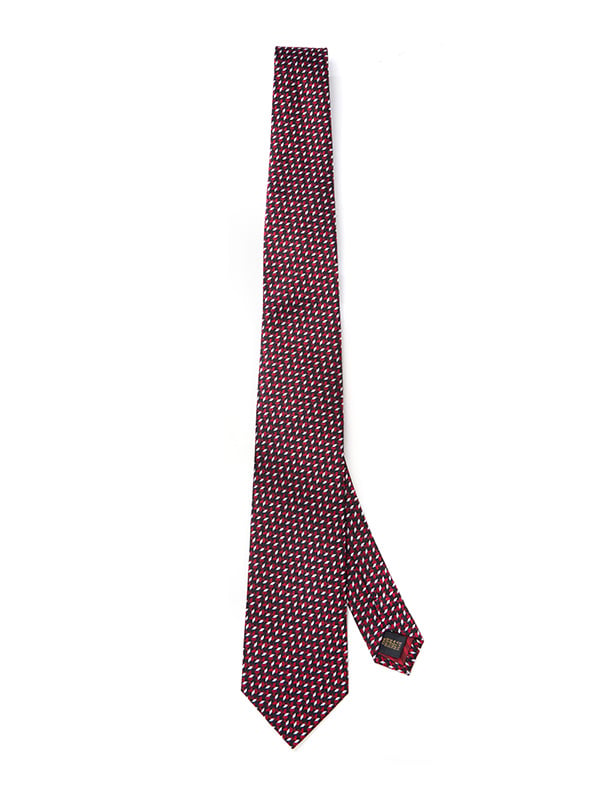Campania Structure Dark Maroon Silk Tie