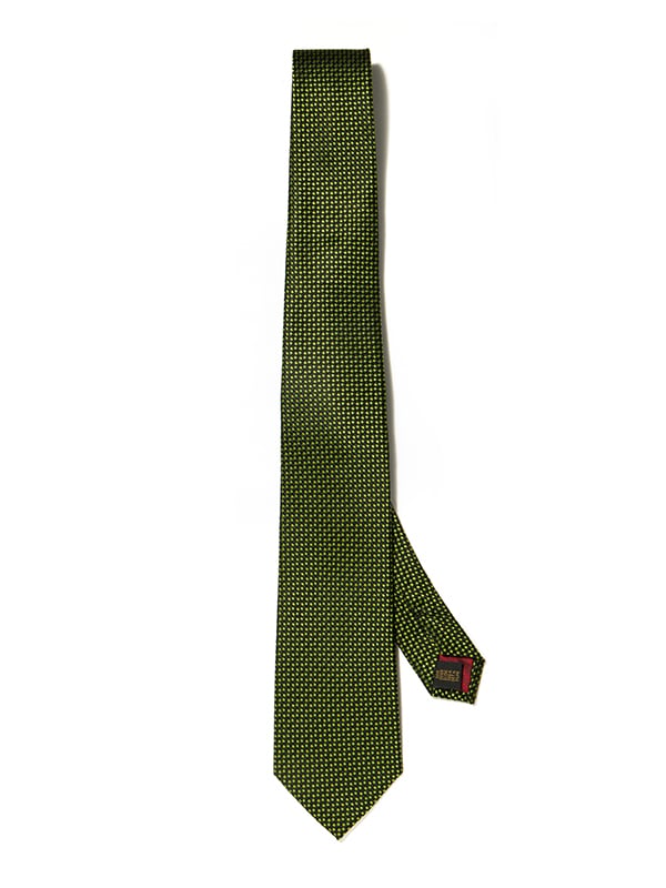 Campania Structure Solid Dark Green Silk Tie