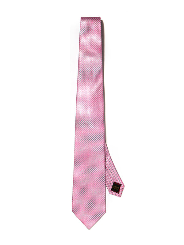 Campania Structure Solid Dark Pink Silk Tie
