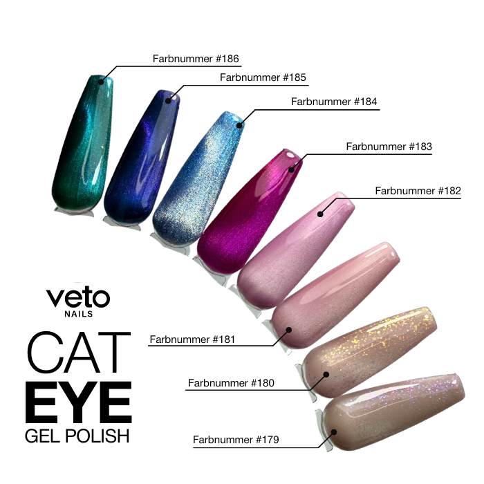 CAT EYE GEL POLISH AUFKLEBER SET