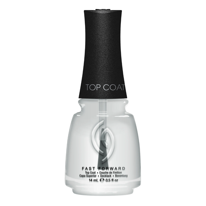43109 China Glaze Fast Drying Top Coat 14 | China Glaze Fast Drying Top Coat clear bottle with black cap and brush on white background
