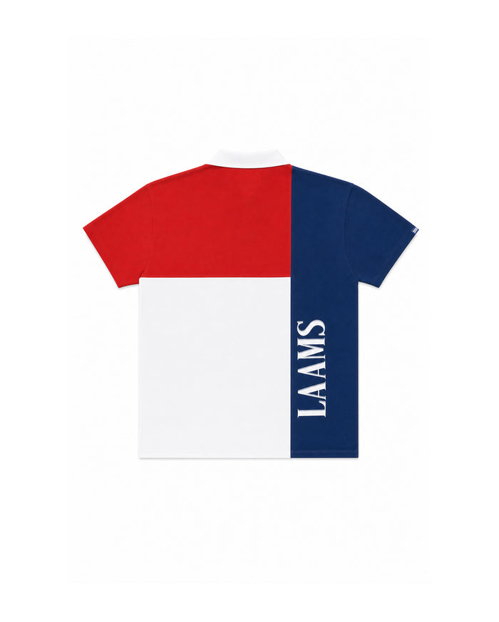 Color Block Polo Navy Red White