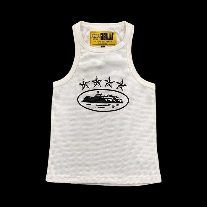Corteiz Alcatraz 4 Star Ladies Tank Top White