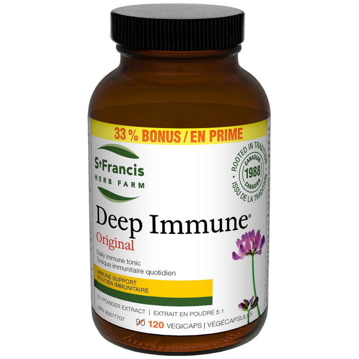 Bonus Bottle of St. Francis Herb Farm Deep Immune Capsules 120 Vegicaps