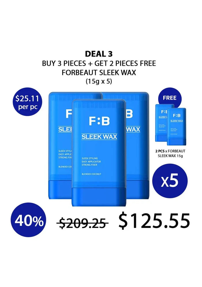 (BUY 3+2 FREE) FORBEAUT SLEEK WAX