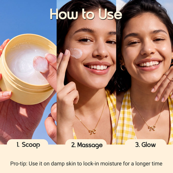 Glow+ Hydra Melt Gel Moisturizer with 2% Vit C-Hyaluron Complex & Papaya - 200 g