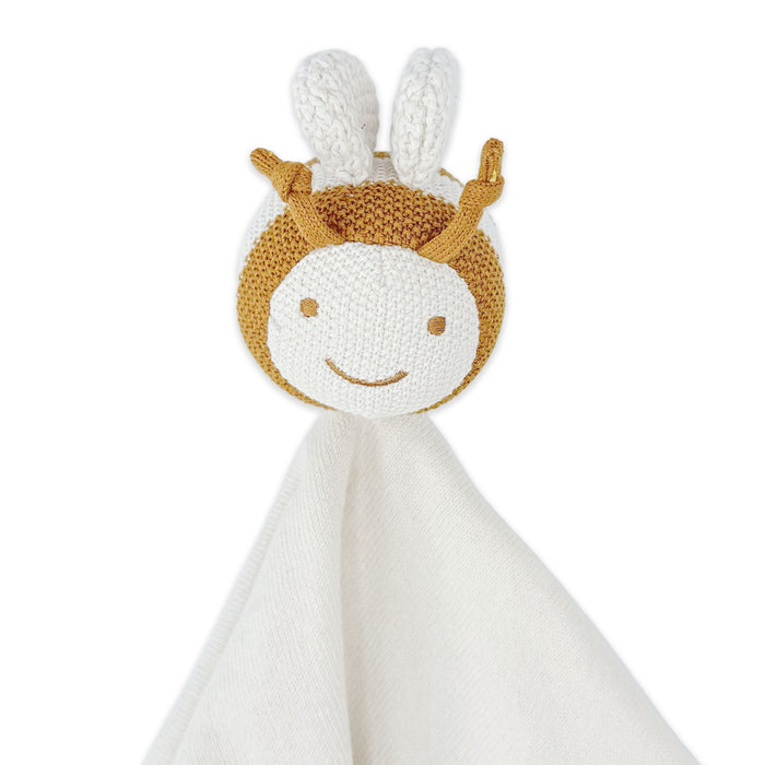Honey Bee - Organic Baby Lovey Security Blanket Cuddle Cloth