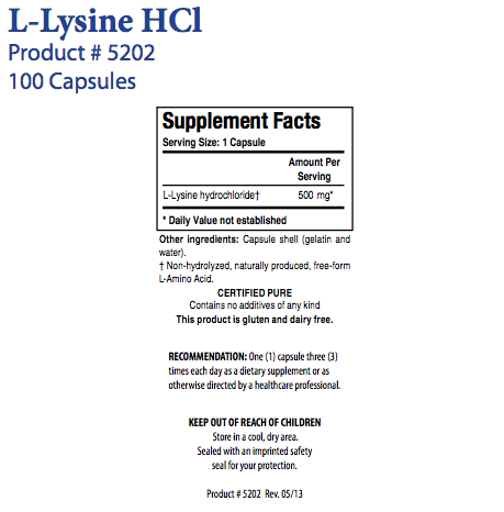 L-Lysine HCl by Biotics Research