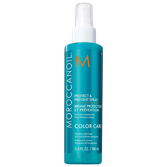 Moroccanoil Protect & Prevent Spray in 160ml bottle, a beauty product for hair protection and prevention, shown in the image.
