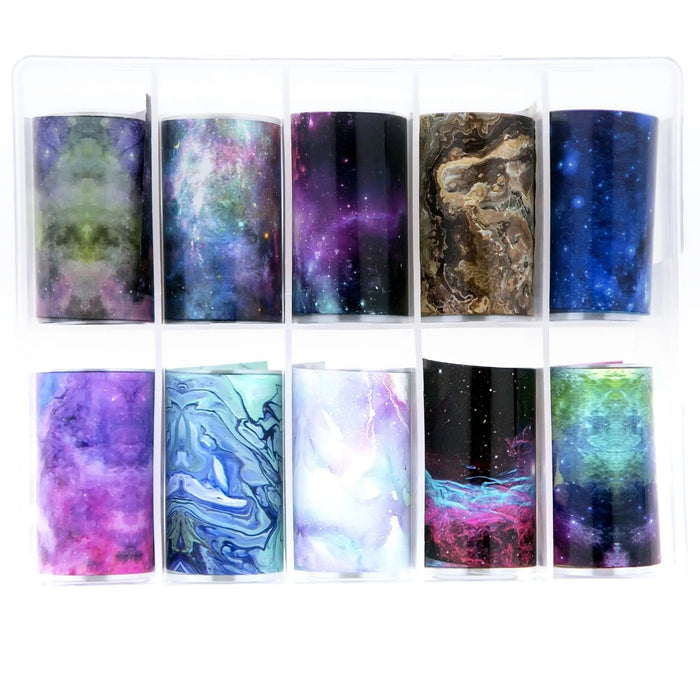 NFS-004 Cosmic, Galaxy & Marble - Transfer Foil Set Naio Nails