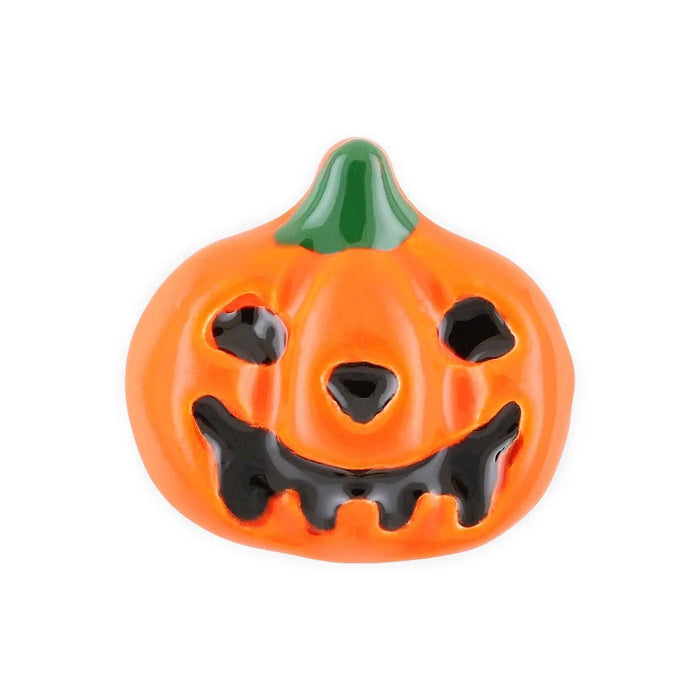 Pot of 4 Orange Pumpkin Jack o'lantern Halloween Charms Naio Nails