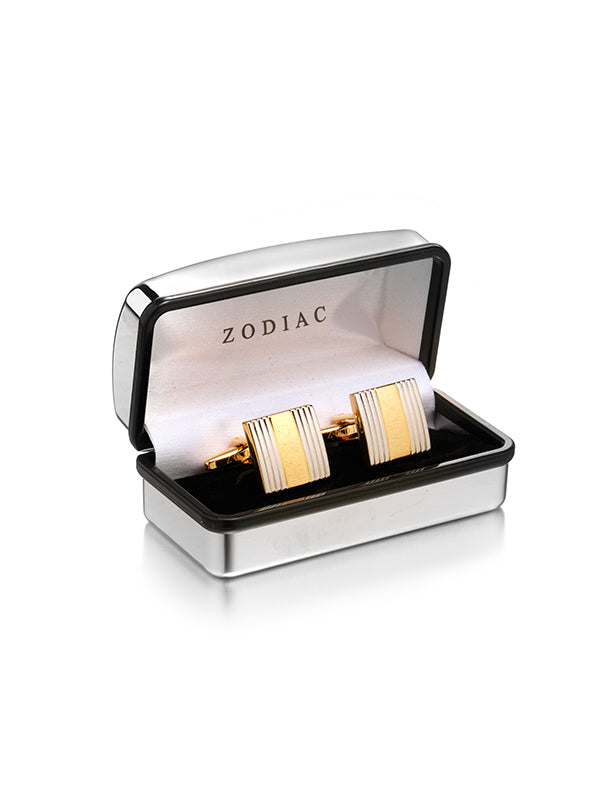 Silver & Gold Steel Cufflinks