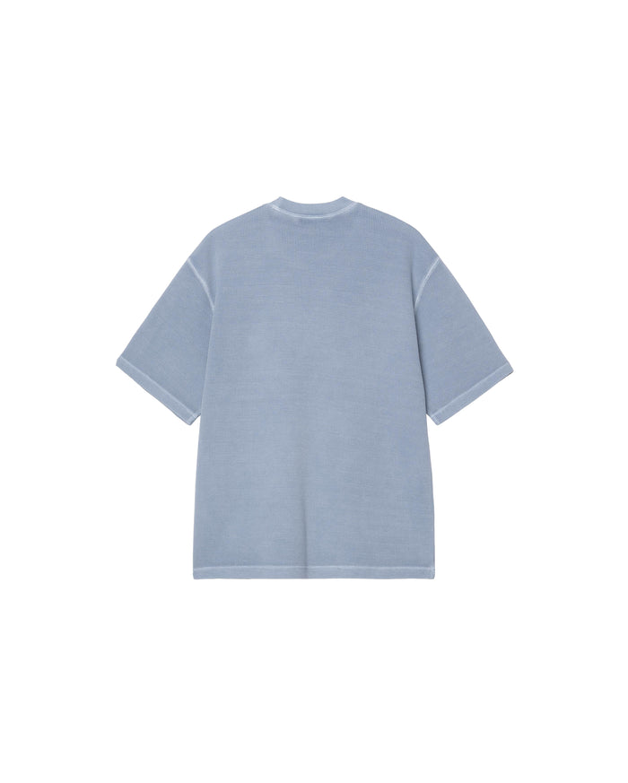 S/S Nelson Waffle T-Shirt Gentle Blue Garment Dyed