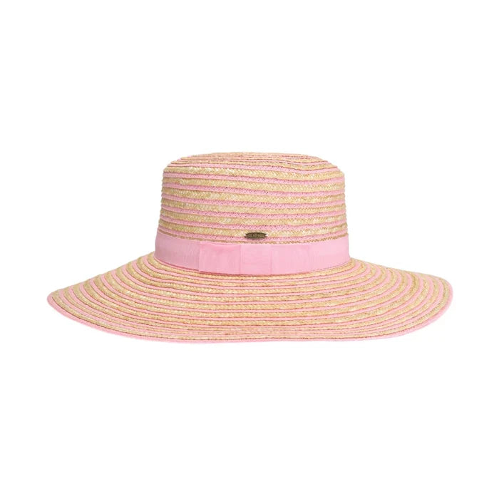 Stripe C.C Boater Sun Hat