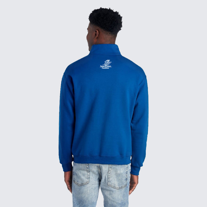 T2T Quarter Zip Embroidered Sweatshirt – Unisex (Royal) SALE!