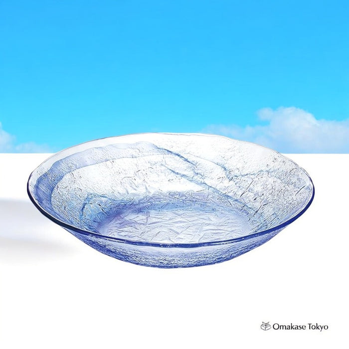 Toyo Sasaki Glass Ryuso Noodle Plate Blue