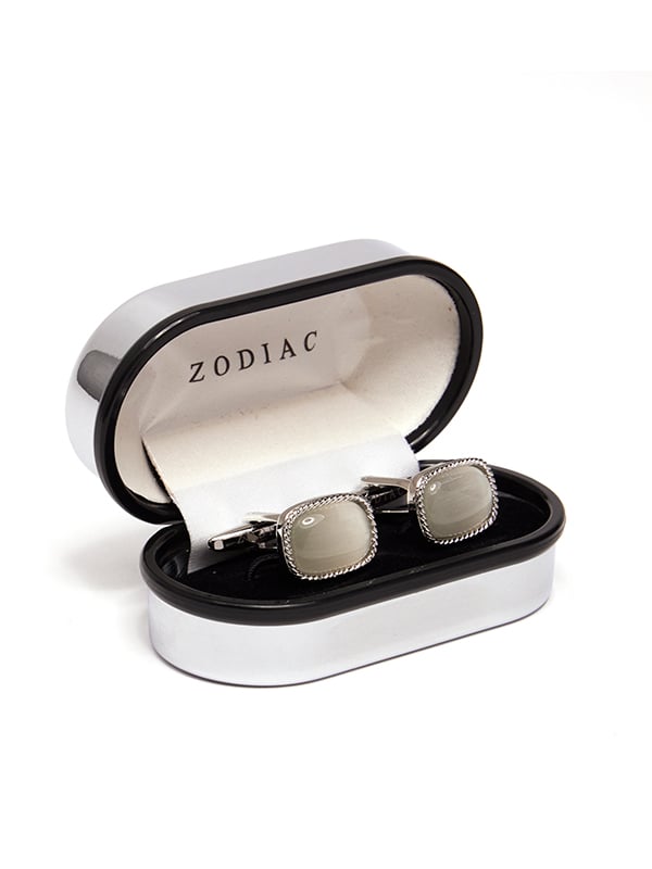 White Stone Cufflinks