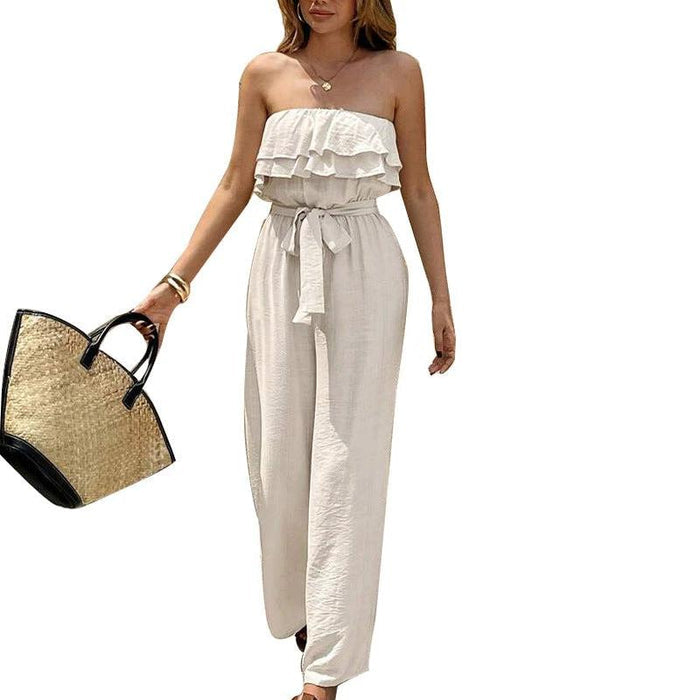 Women's Ruffled Tube Top Jumpsuit