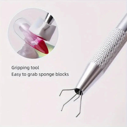 100pcs Mini Sponge for Ombre Pat Pat Gel and Chrome + 1 Tools