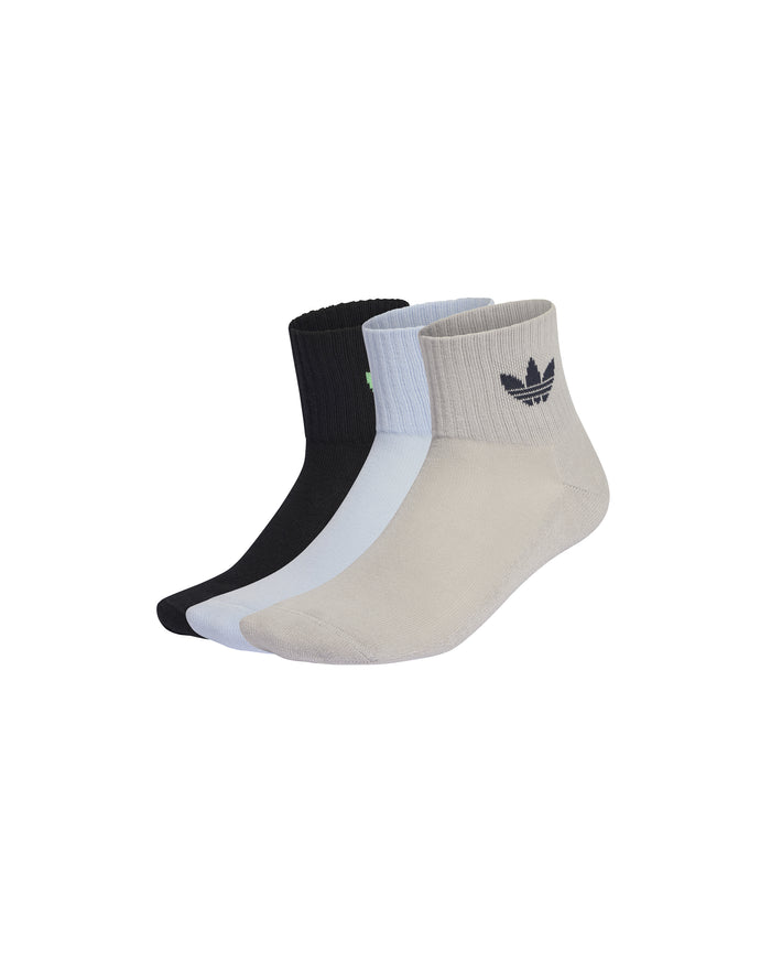 1/4 Socks 3 Pack Black