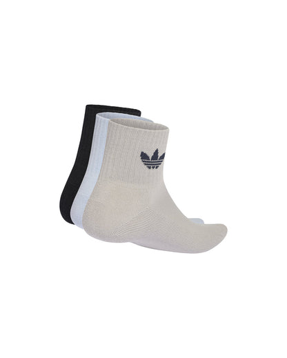 1/4 Socks 3 Pack Black