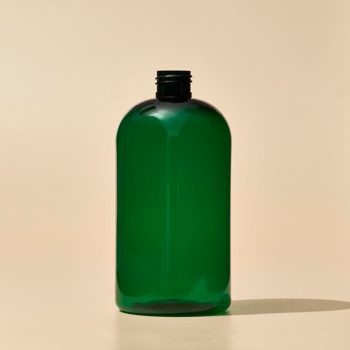16 oz Green PET Boston Round - 24/410