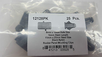 25 Pack  Black Nylon for Jeep Rocker Panel Clips 5FR56DX9