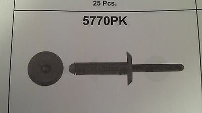 25 Pcs per Pack 1/4'' hole size Nylon Black  Rivets GM 14063981