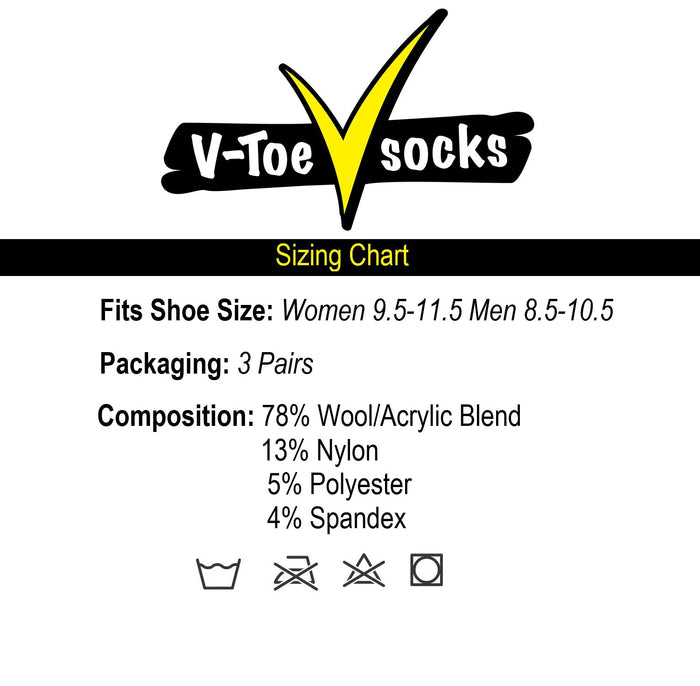 3 Pairs Wool Light Grey  For Hiking Or Casual Flip-Flop VToe Tabi Socks