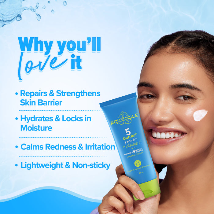 Lightweight barrier care benefits with ceramides and lasting hydration