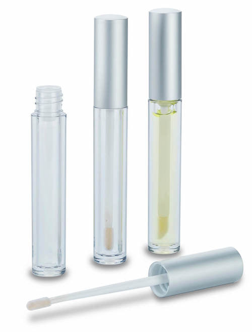 5 ml Lip Gloss Bottle with Brushed Silver Wand