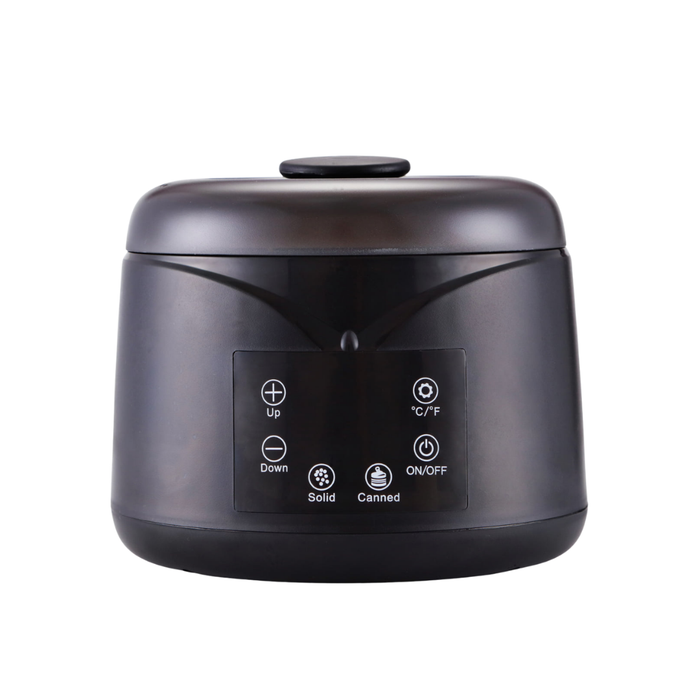 Q010B 500g Black Digital Wax Warmer Heater | Black 500g wax warmer with lid, digital display and variable temperature settings