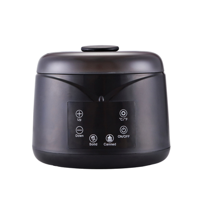 Q010B 500g Black Digital Wax Warmer Heater | Black 500g wax warmer with lid, digital display and variable temperature settings