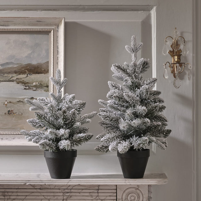 60cm Pre Lit Snowy Christmas Tree