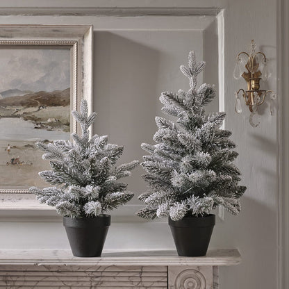 60cm Pre Lit Snowy Christmas Tree