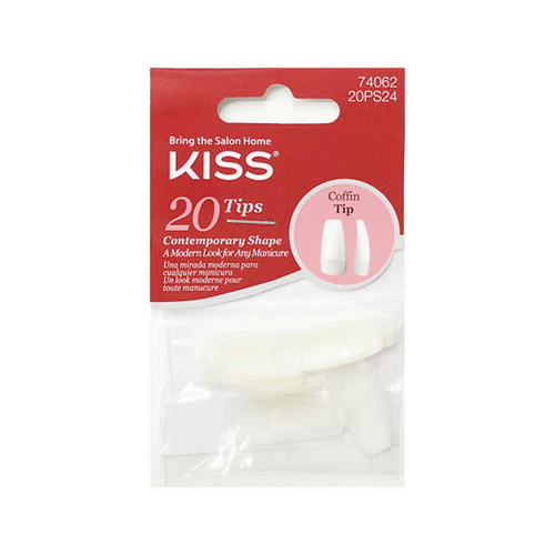 Acrylic Plain Nails Coffin Tip 20pcs #20PS24