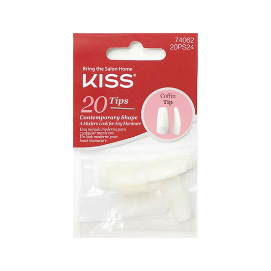 Acrylic Plain Nails Coffin Tip 20pcs #20PS24