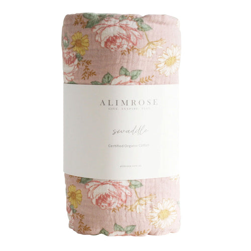 Alimrose Muslin Swaddle English Garden