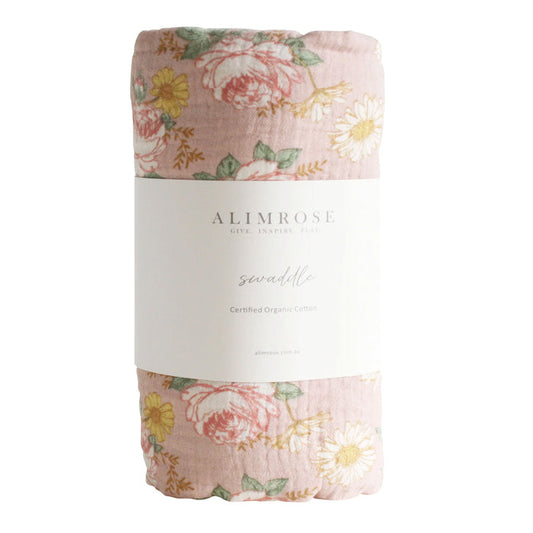 Alimrose Muslin Swaddle English Garden