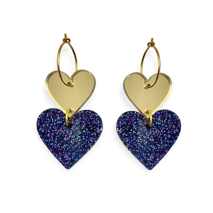 ALL 4 LOVE -  blue glitter