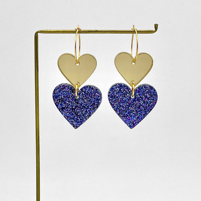 ALL 4 LOVE -  blue glitter
