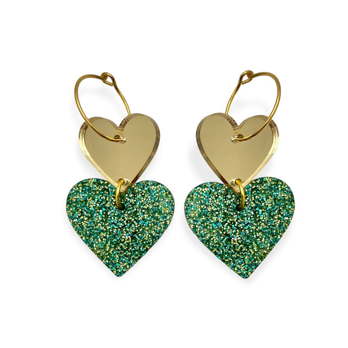 ALL 4 LOVE - green glitter