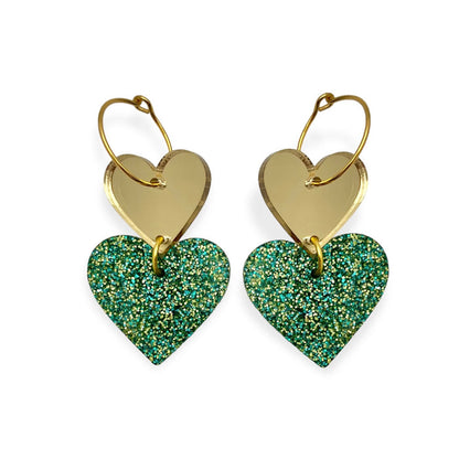 ALL 4 LOVE - green glitter