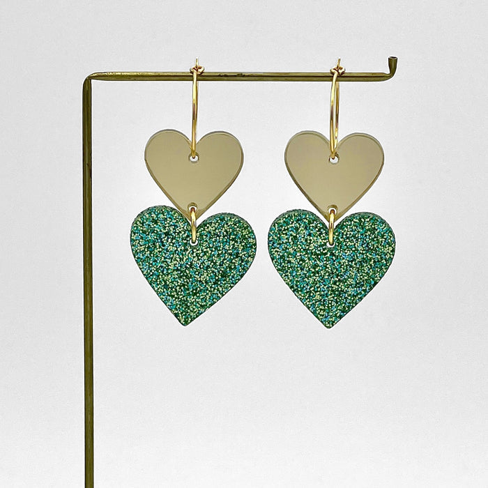 ALL 4 LOVE - green glitter