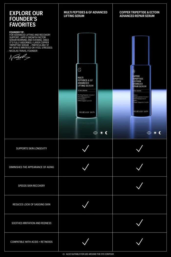 Allies of Skin Multi Peptides & GF Advanced Lifting Serum NIB