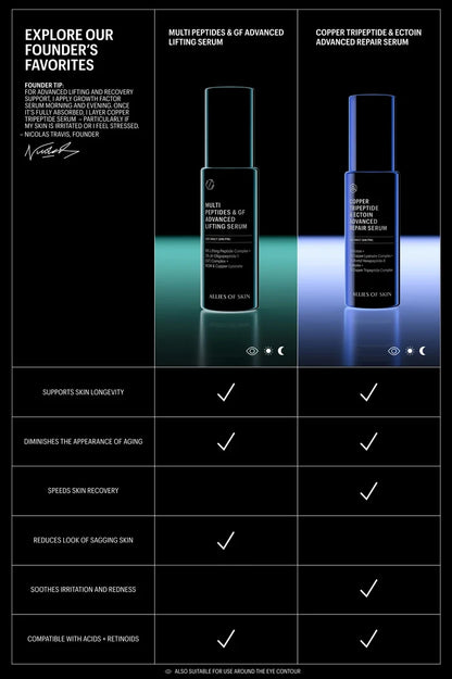 Allies of Skin Multi Peptides & GF Advanced Lifting Serum NIB