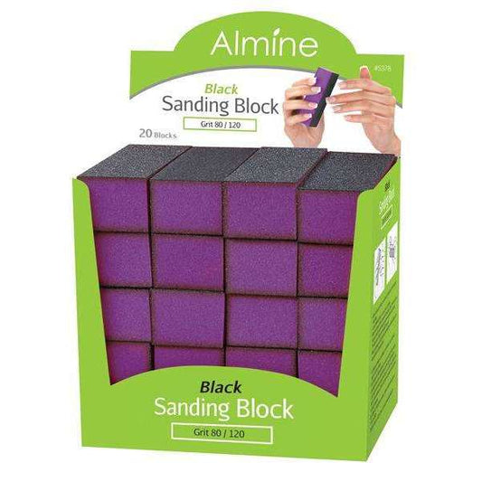 Almine Black Sanding Block Course, 20 Count, Purple
