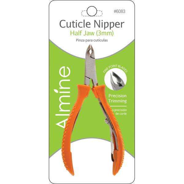 Almine Cuticle Nipper Half Jaw, 1 Count, Silver